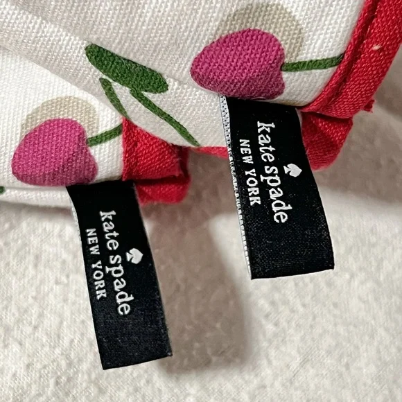 Kate Spade Red and White Cherry Oven Mitts - Picture 4 of 4
